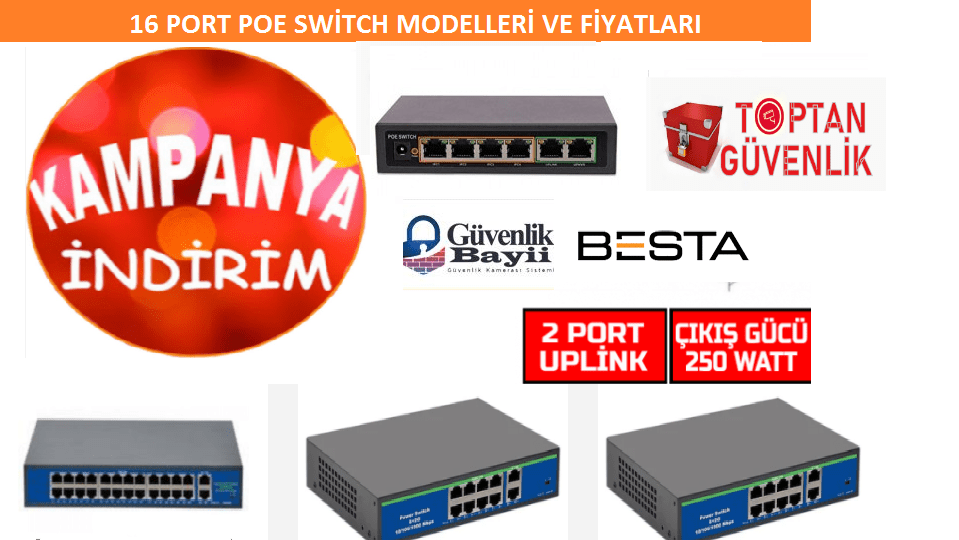Poe Switch 16 port 10/100