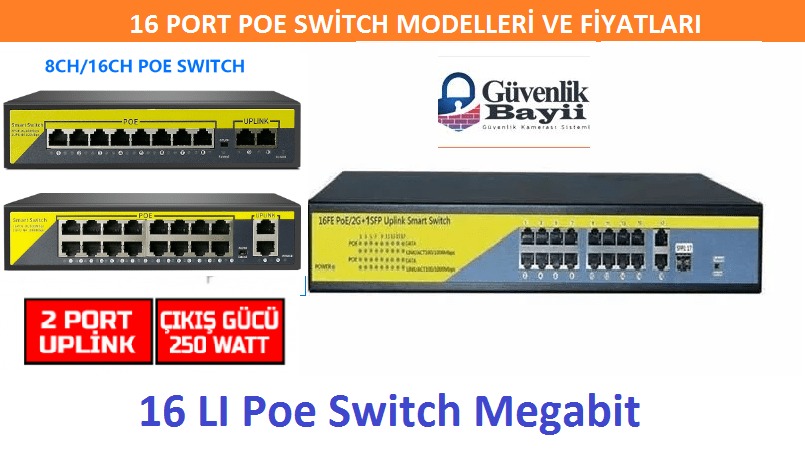 16 lı poe switch fiyatı