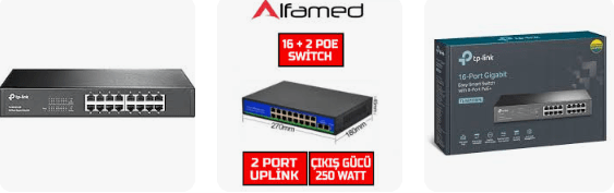 16 lı poe switch çalışma sistemi