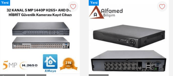 8 Kanal DVR Kayıt Cihazı 8 Kanal DVR Kayıt Cihazı
