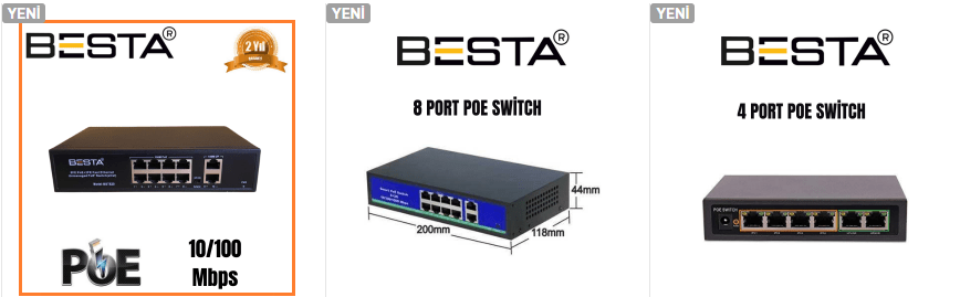Yüksek kalitede Poe switch