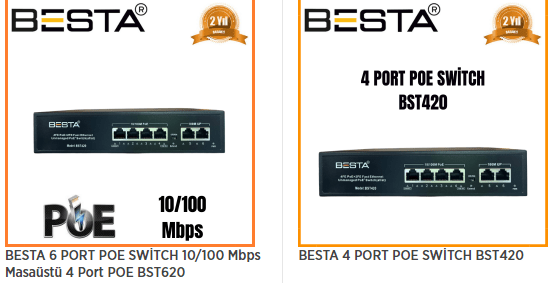 8 Mp Poe switch fiyatı