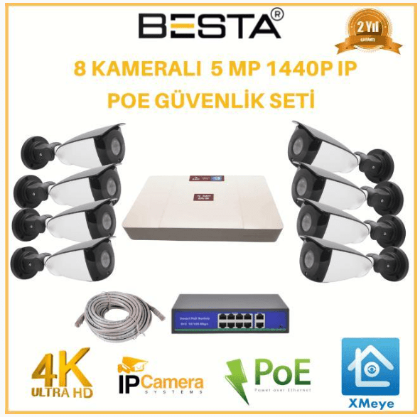 Güvenlik Kamerası Markası 5 MP IP Güvenlik Kameraları