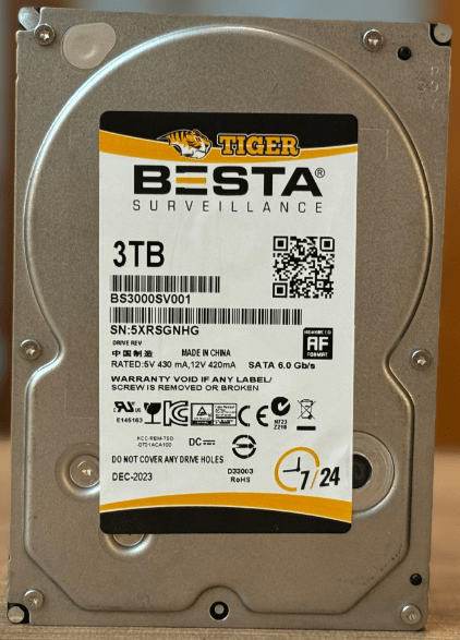 Besta Tiger 3 TB Surveillance BS3000SV001