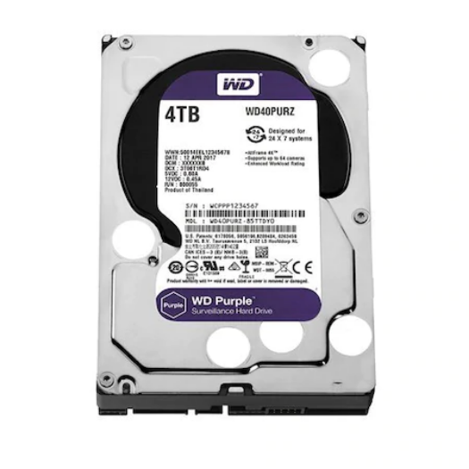 WD Purple WD40PURZ 4 TB güvenlik harddiski