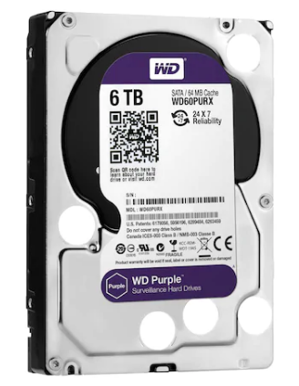 WD Purple WD60PURZ 6 TB güvenlik harddiski