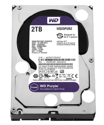 WD Purple WD20PURZ 2 TB güvenlik harddiski